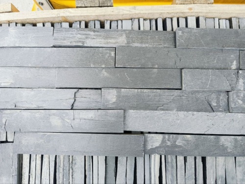 Плитка чёрная из натурального камня фасадная 30 см * 5 см, толщина 7 мм -30 мм купить в Чусовом