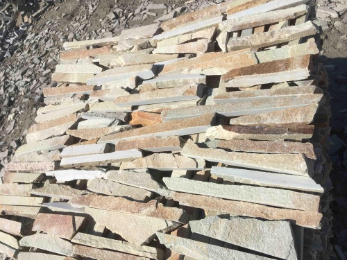 Горбушка златолит золотистый для облицовки купить в Чусовом