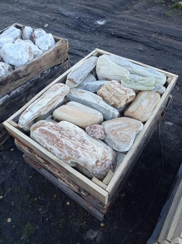 Златолит жёлтый, жёлто-зелёный глыбки и валуны для ланшафтного дизайна купить в Чусовом